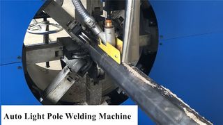 Saldatrice per pali dell'iluminazione pubblica, palo piramidale e saldatrice per pali ottagonali
